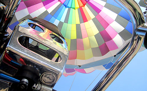 多摩中央公園で気球に乗る