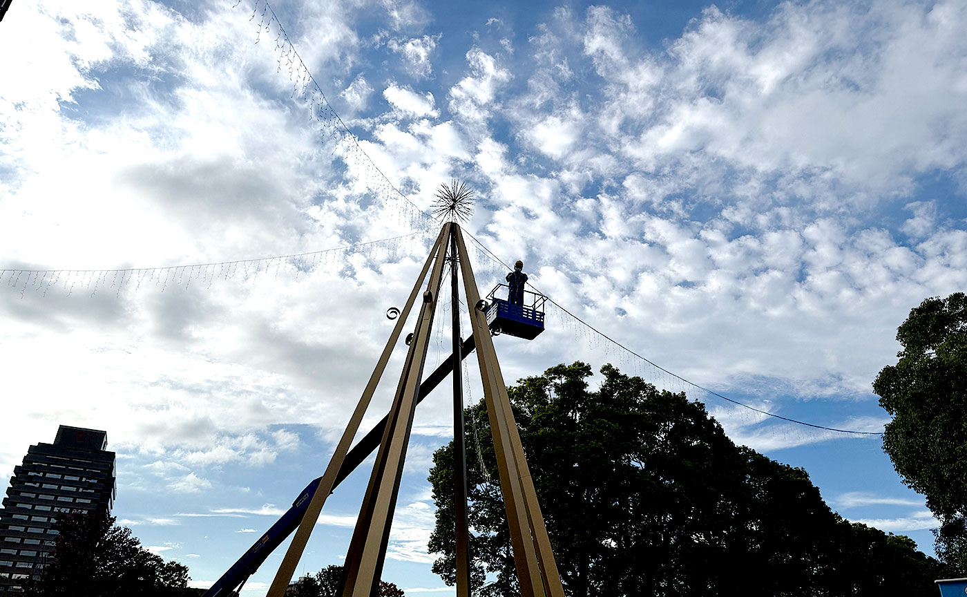 多摩センターイルミネーション2025準備